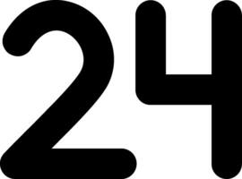 Twenty four Glyph Icon vector