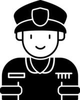 Policeman Glyph Icon vector