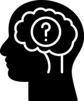 Alzheimer Glyph Icon vector