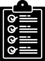 Checklist Glyph Icon vector