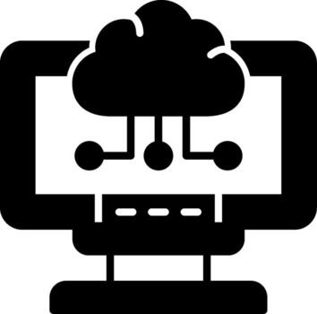 Cloud Computing Glyph Icon vector