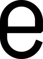 Small e Icon vector