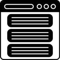 Webpage Glyph Icon vector