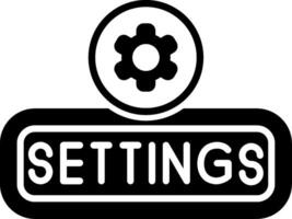 Setting Glyph Icon vector