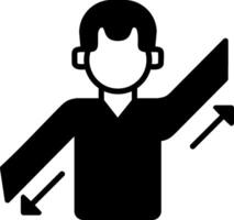 Parallel Arm Glyph Icon vector