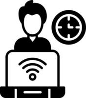 Working Glyph Icon vector