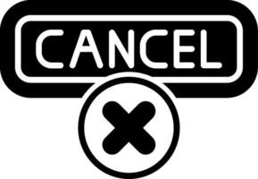 Cancel Glyph Icon vector