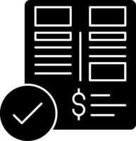 Balance Sheet Glyph Icon vector
