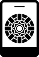 Phone Support Glyph Icon vector