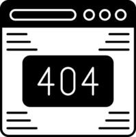 404 Error Glyph Icon vector