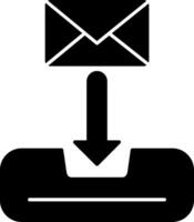 Inbox Glyph Icon vector