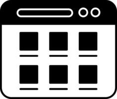 Web Page Glyph Icon vector