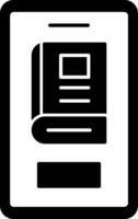Reading App Glyph Icon vector