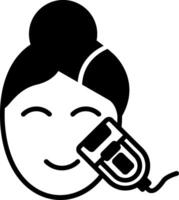 Peeling Glyph Icon vector