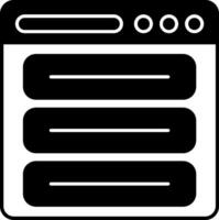 Web Menu Glyph Icon vector