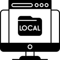 Local Glyph Icon vector