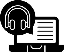 Call Center Glyph Icon vector
