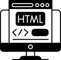 Html Glyph Icon vector