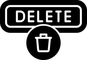 Delete Glyph Icon vector