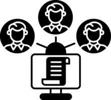 Files Exchange Glyph Icon vector