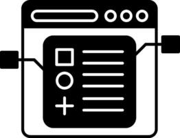 Web Design Glyph Icon vector