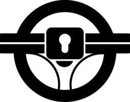 Steering Wheel Glyph Icon vector