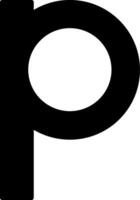 Small p Icon vector