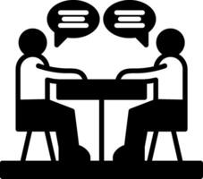 Discussion Glyph Icon vector