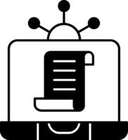 Data Distribution Glyph Icon vector