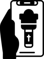 Flashlight Glyph Icon vector