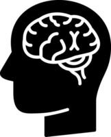 Brain Glyph Icon vector