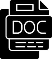 DOC File Glyph Icon vector