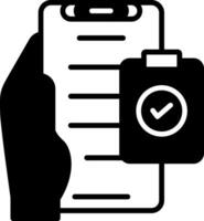 Check List Glyph Icon vector