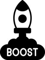 Boost Glyph Icon vector