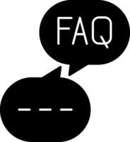Faq Glyph Icon vector