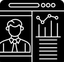 OnGlyph Web Presentation Glyph Icon vector