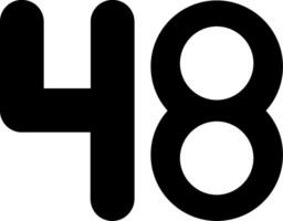 Forty eight Glyph Icon vector