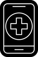 Mobile Phone Glyph Icon vector