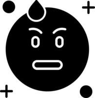 Embarrassed Glyph Icon vector