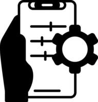Setting Glyph Icon vector