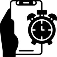 Alarm Glyph Icon vector