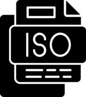 ISO File Glyph Icon vector