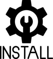 Install Glyph Icon vector
