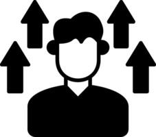 Level Up Glyph Icon vector