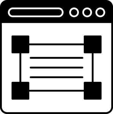 Web Design Glyph Icon