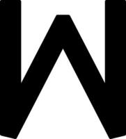 Small w Icon vector