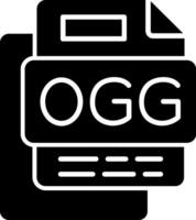 OGG File Glyph Icon vector