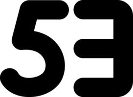 Fifty three Glyph Icon vector