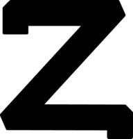 Small z Icon vector