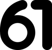 Sixty one Glyph Icon vector